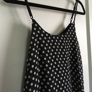 NWOT Polka-Dot Maxi Dress, Black and White, Large